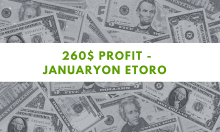 eToro one Million challenge – 260$ profit on January 2021