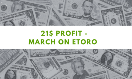 eToro one Million challenge – 21$ profit on March 2021