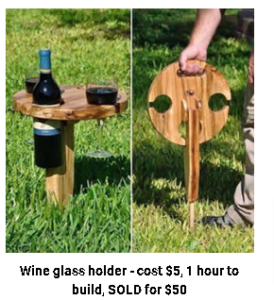 wine holder from wood